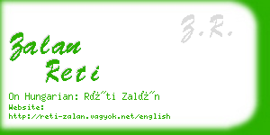 zalan reti business card